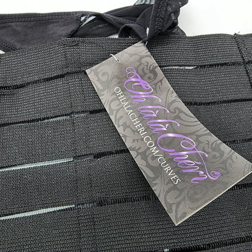 NWT Oh la la Cheri Bandage Gartini with G-String Black 1X - Picture 6 of 6